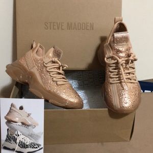 Maxima-R Rose Gold Steven Madden sneakers.